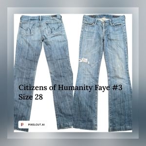 Citizens of Humanity Faye #3 Stretch Low Waist Flair Size 28